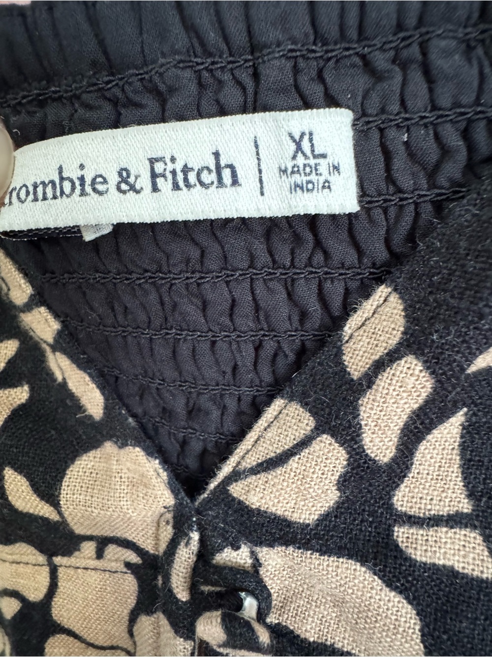 Abercrombie Linen Blend Button Down Floral Maxi Dress - Picture 3 of 5